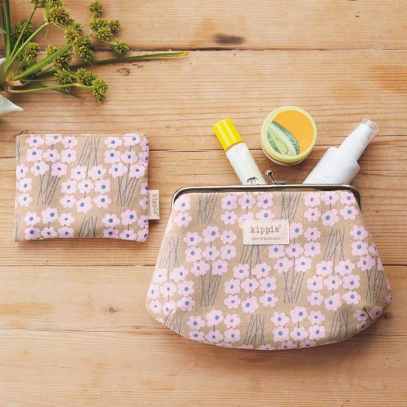 リンネル増刊号キッピスのがま口ポーチ＆ミニポーチ