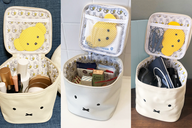 ミッフィーのリンネル付録。バニティポーチ＆くまちゃんミラー、miffy