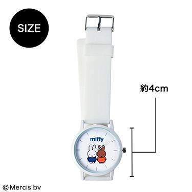 リンネル 2022年6月号特別号 付録【miffy［ミッフィー］
大人かわいいカジュアル腕時計＆
レザー調ケース】 腕時計はフェイスが直径4cm、全長が23cm（編集部調べ）。ラバーのベルトもフェイスもホワイトで統一されたデザインがどんな服にも合わせやすいですよ。