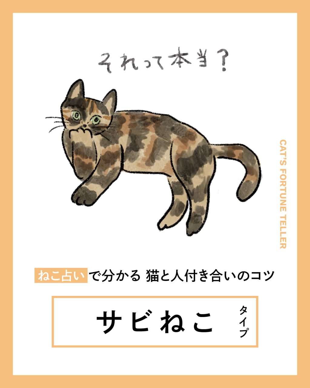 【ねこ占い】 サビねこタイプの猫＆人付き合いのコツと相性は？
