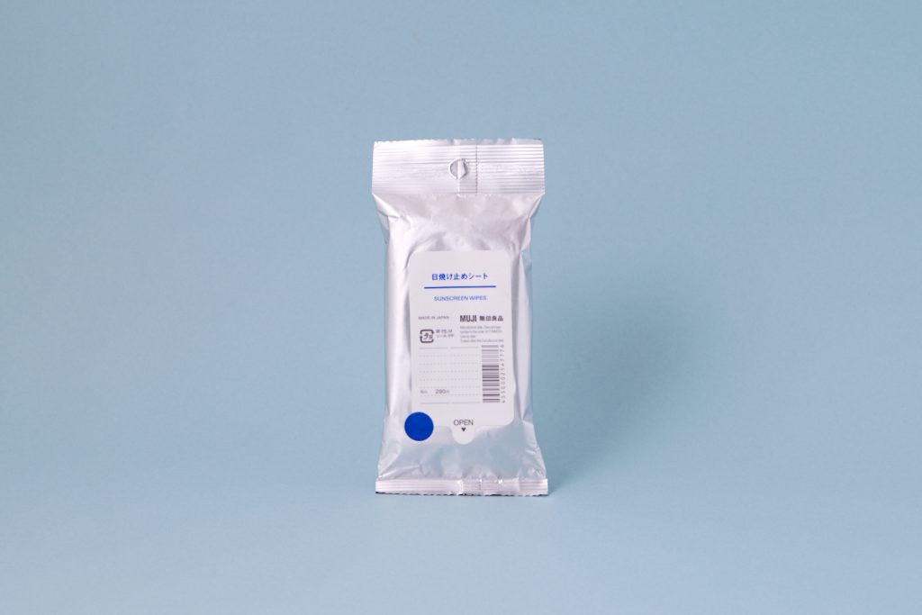 無印良品　日焼け止めシート SPF12・PA+ 12枚入り