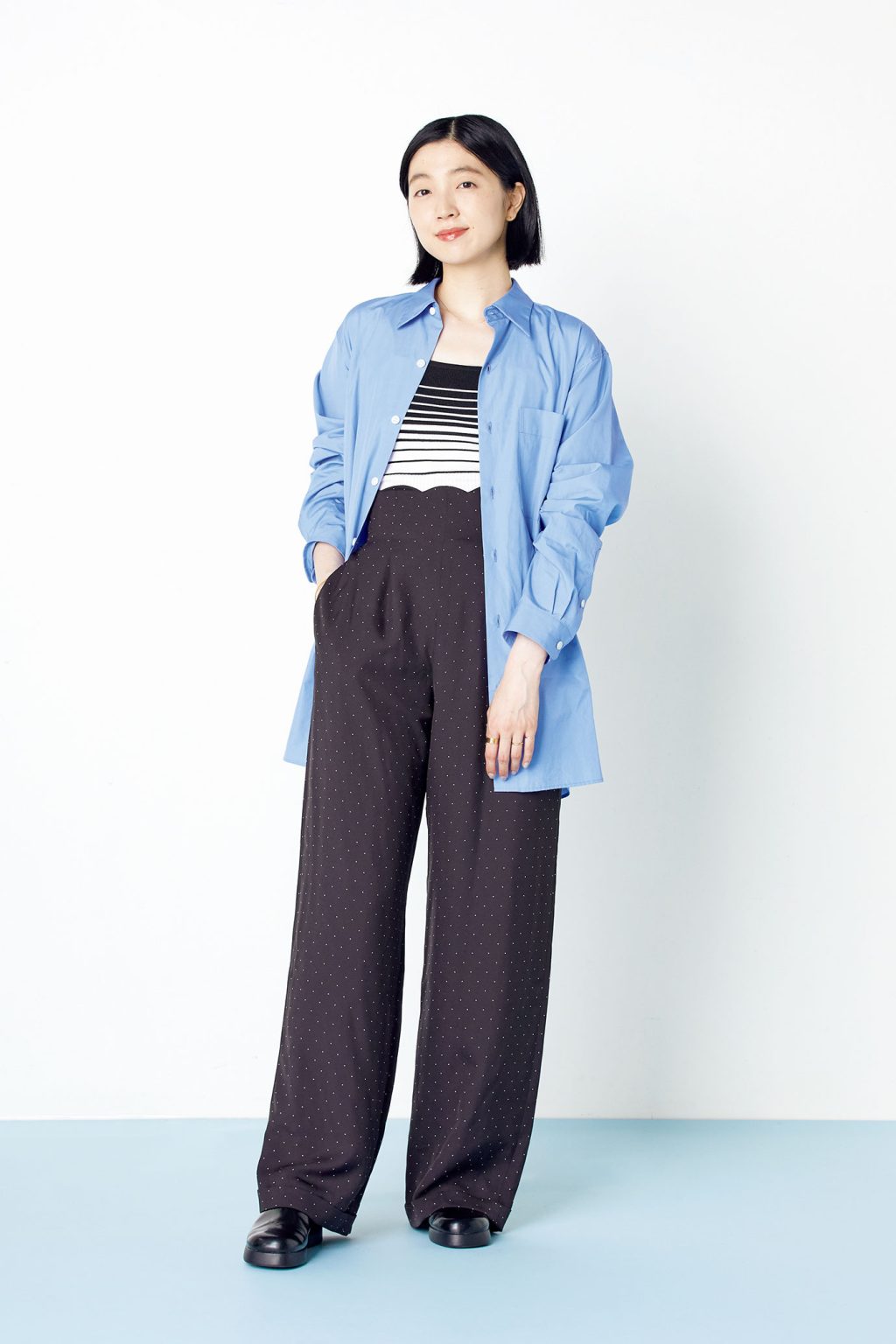 モデル 小谷実由さんの私服ファッションスナップ