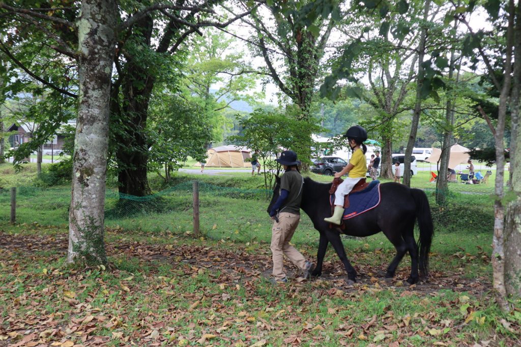 戸隠キャンプ場の乗馬