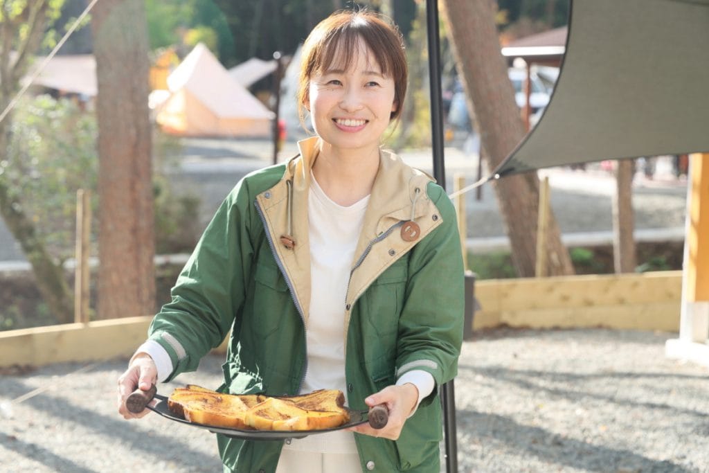 【子連れキャンプにおすすめ】キャンプ・アンド・キャビンズ山中湖の朝ご飯のフレンチトースト