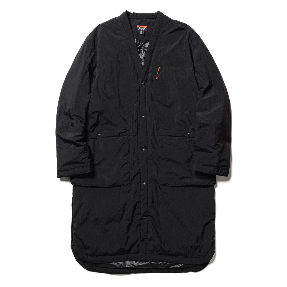 NO COLLAR SOFT DOWN COAT BLK