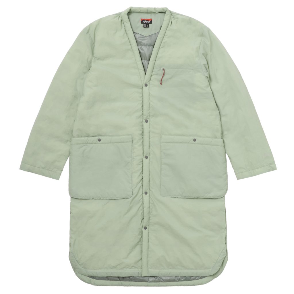 NO COLLAR SOFT DOWN COAT SAGE