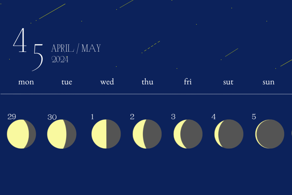 今日の月の満ち欠けカレンダー　月齢の様子