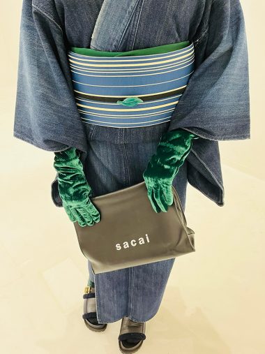 【吉田羊さんの着物と12のアソビゴコロ】昔から好きなアパレルブランド「sacai」をテーマにコーディネート