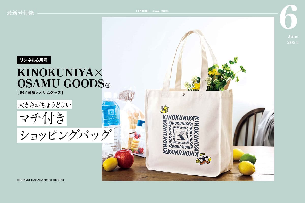 【6月号付録】紀ノ国屋×オサムグッズのマチ付きショッピングバッグ