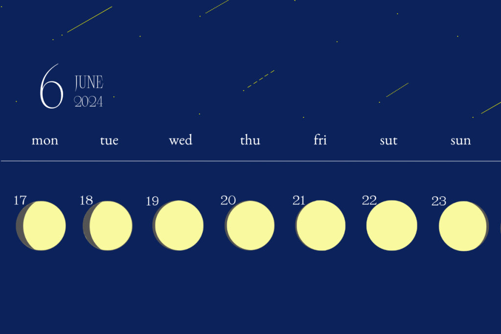 今日の月の満ち欠けカレンダー】 6月3週目（6/17～6/23）：miraimikuさんのムーン週報 | ファッション雑誌『リンネル』の読みもの