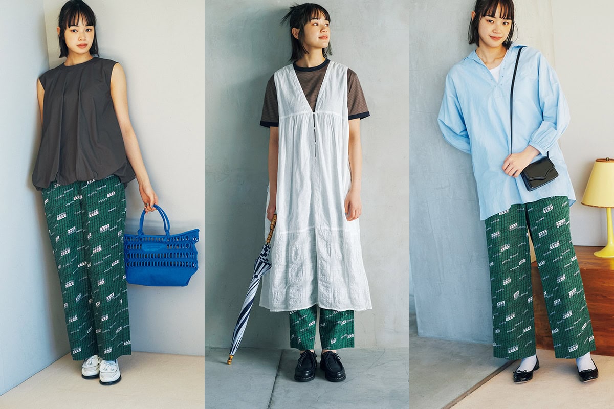 大人女子の夏の柄パンツ着まわしコーデ術】 大人を素敵に見せる合わせ