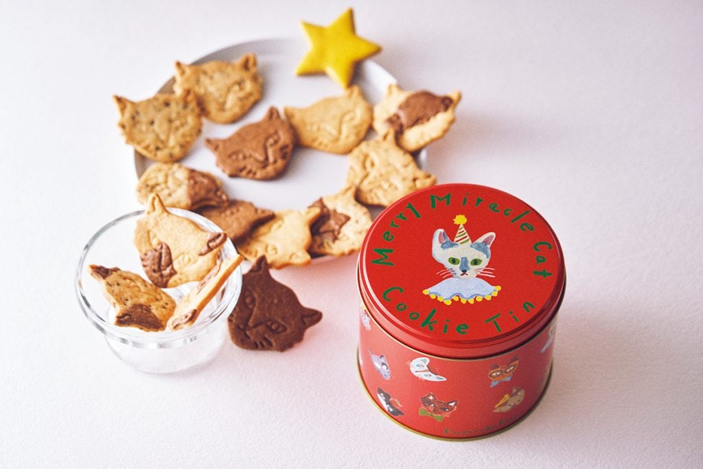 Fairycake FairのMerry Miracle Cat Cookie Tin（神様のいたずらクリスマスネコクッキー缶）