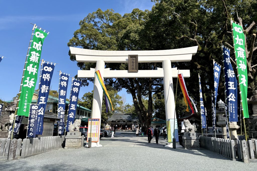 熊本城の北側に位置する加藤神社の鳥居