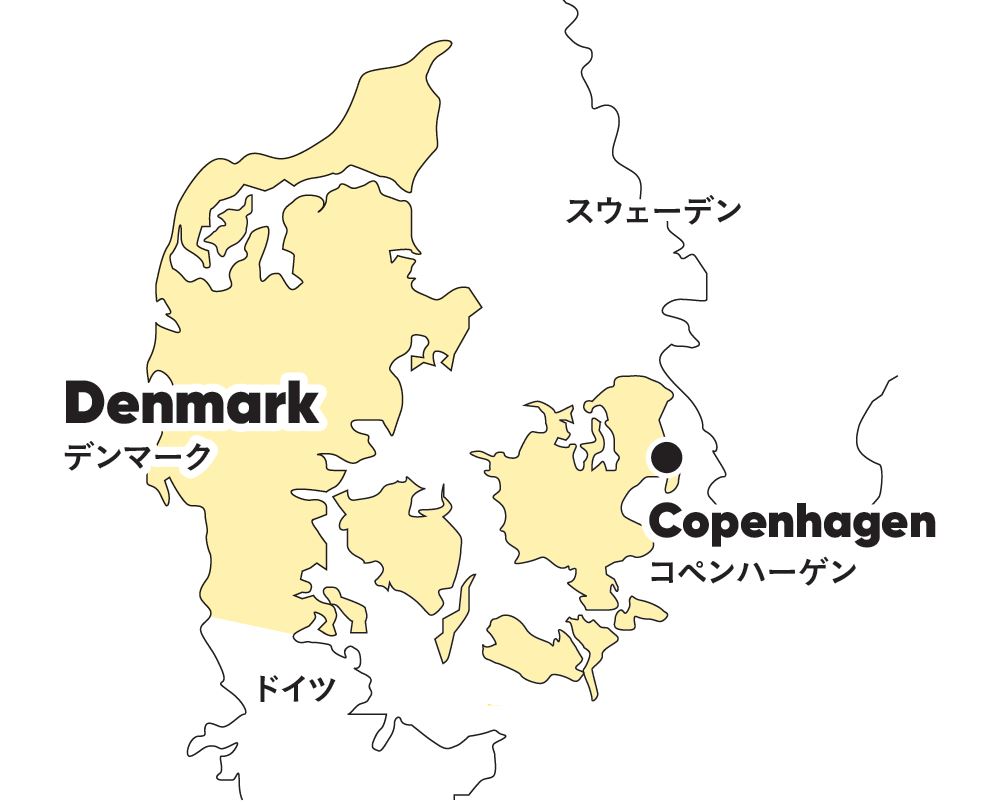 デンマークの地図