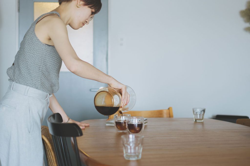 ダイニングでのコーヒータイムが好きな時間