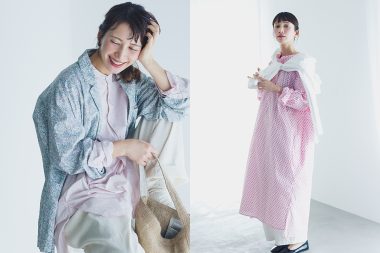 モデルkazumiさんが着こなす大人ピンク