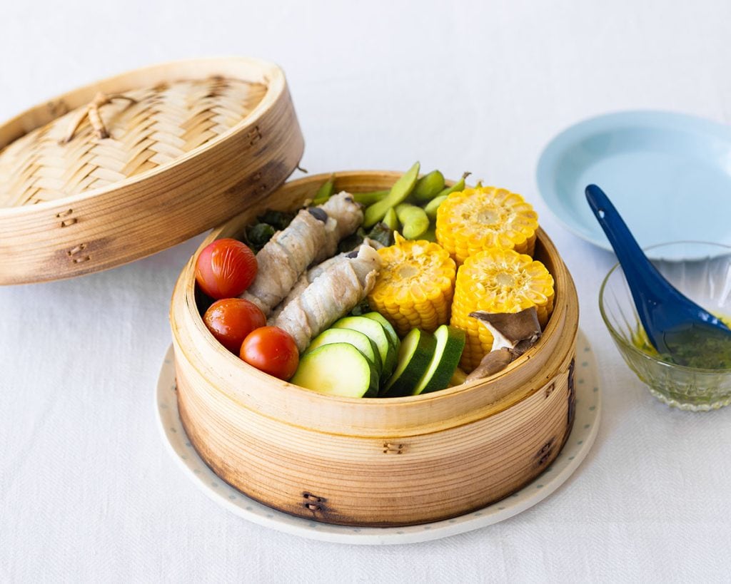 季節野菜のせいろ蒸し