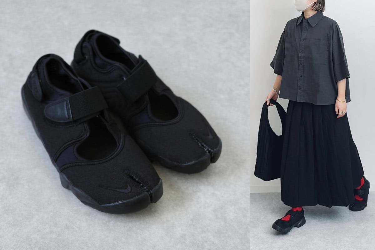 ナイキ エアリフトのはき方とコーディネート】 足袋型だけど、普通の