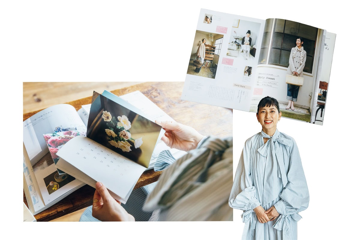 フラワースタイリスト平井かずみさんがリンネルで制作したお花のカレンダー。