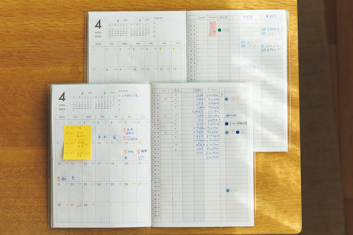 エッセイイスト柳沢小実さんは、ダブルマンスリーの手帳で継続したいことを記録！
