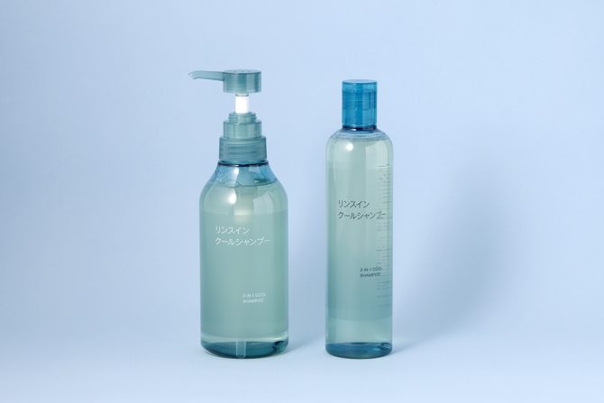 （左から）無印良品　リンスインクールシャンプー 400mL ￥1,490、300mL ￥1,290