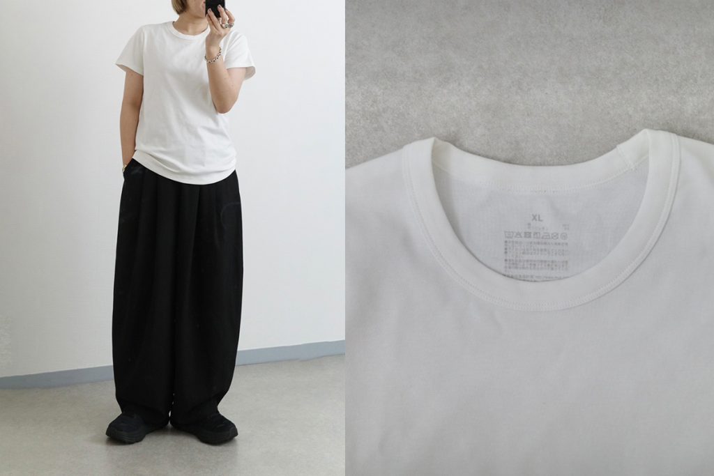 無印良品の 「涼感汗じみしにくいクルーネック半袖Tシャツ」は、ひんやり冷感で着心地抜群！