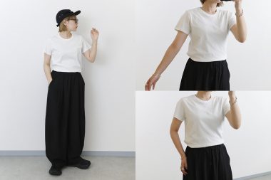 【無印良品の冷感白Tシャツが夏に活躍中！ 】 汗じみを抑えて冷感、大きめサイズを選んで今っぽい着こなしに