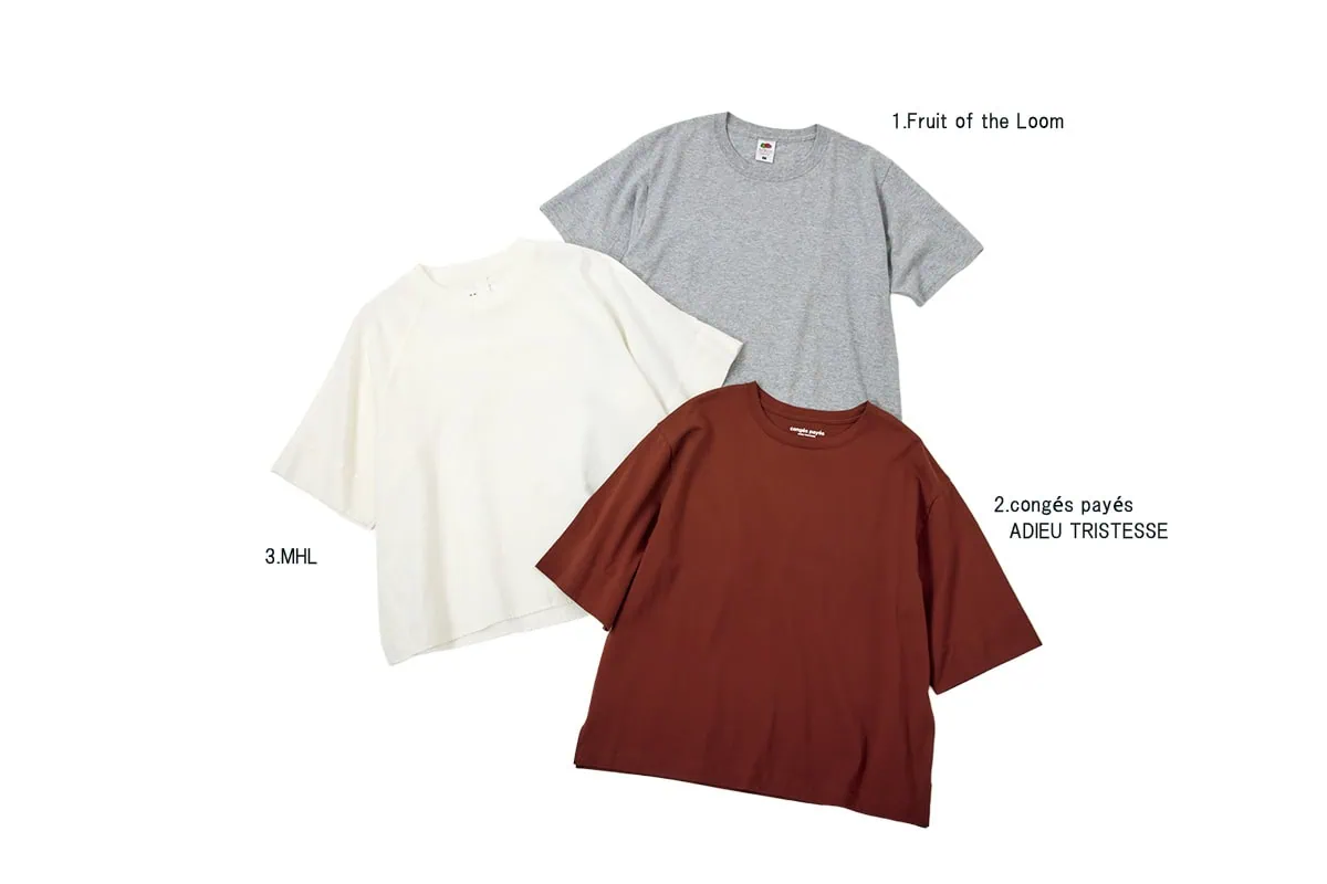 素材やフォルムにこだわる「シンプルベーシックTシャツ」で普段着を格上げ！