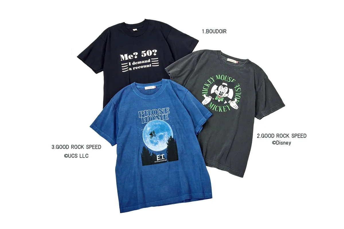 Tシャツは存在感抜群のヴィンテージ感のある風合い＆色合いが今年っぽい！