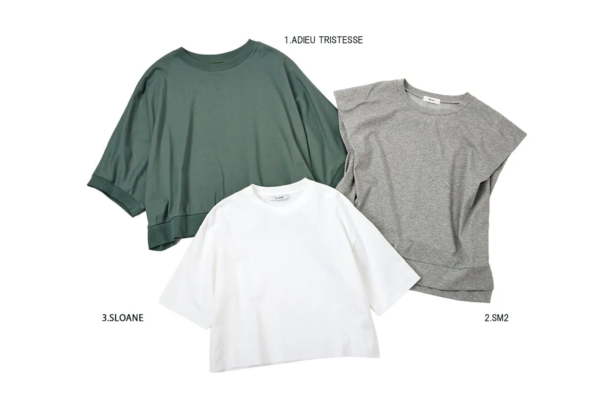 大人は短め丈Tシャツでスタイルアップ！