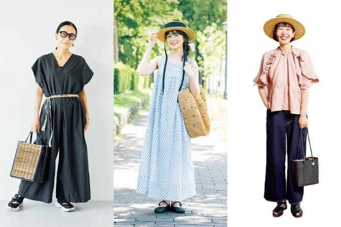 【リンネル2025年9月号】 秋口も使える「麦わら帽子＆かごバッグ」を使ったコーデが人気でした！読者に人気のコーデを発表します