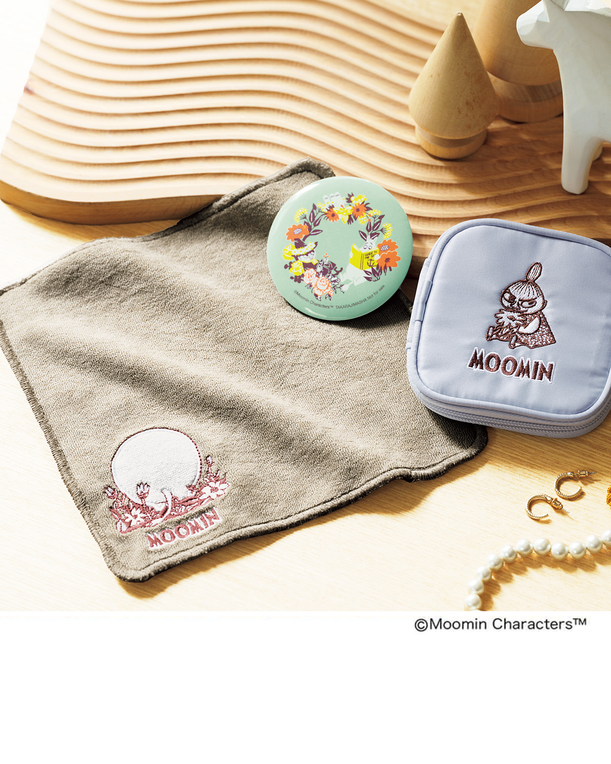 増刊付録はムーミン！刺しゅうがかわいい豪華おでかけ3点セット