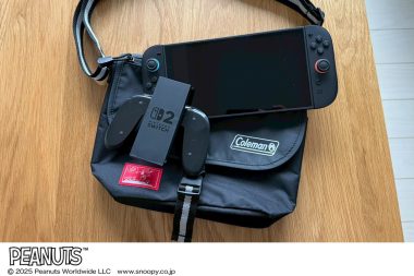 Switch2本体にコントローラーなど、ゲーム時に必要なアイテムは全部メッセンジャーバッグに詰め込んで！