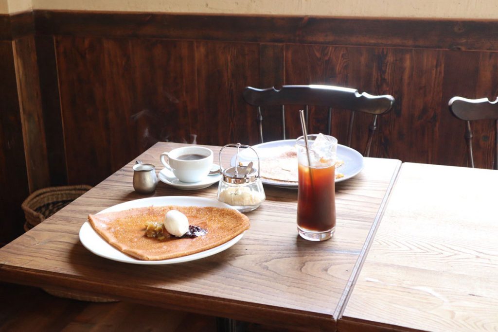 長野・上諏訪の「crêperie Caline（クレープリー キャリーヌ）」のグルテンフリーのクレープ