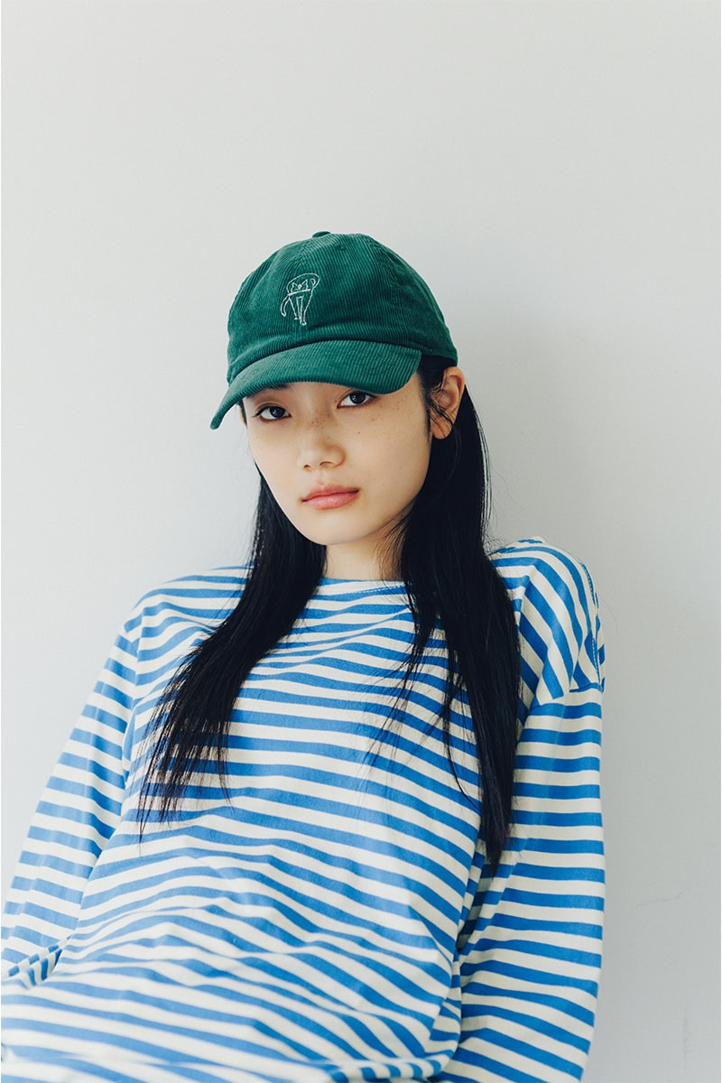 ボーダーTシャツは、秋冬素材のキャップでスポーティミックスに【リンネル11月号】