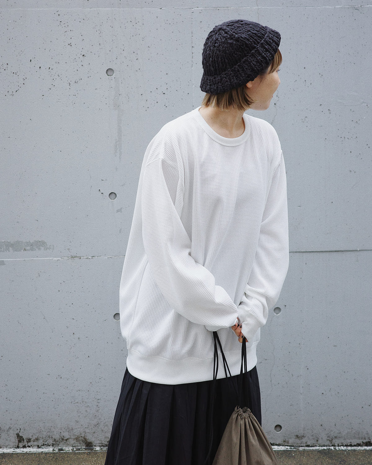 無印良品 紳士 ＵＶカット乾きやすいワッフルクルーネック長袖Ｔシャツ