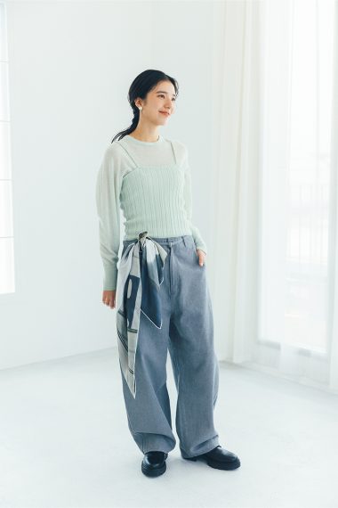 ジョイスアディッドのワイドパンツはワイドテーパードの立体的なシルエットが上品【リンネル11月号】