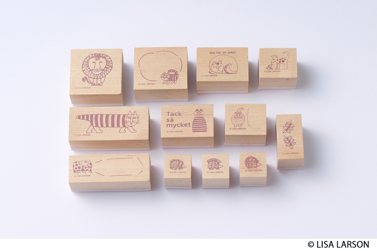 リンネル2026年1月号付録の「リサ・ラーソン」木製スタンプは手に持ちやすいサイズ感が便利！