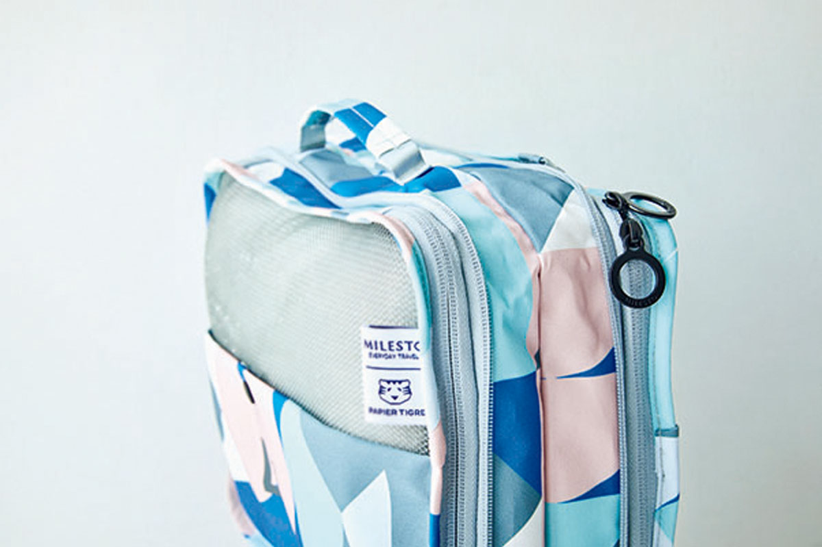 MILESTO×PAPIERTIGREの圧縮型ポーチ