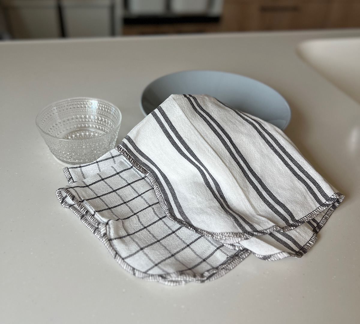 無印良品のインド綿先染めふきん