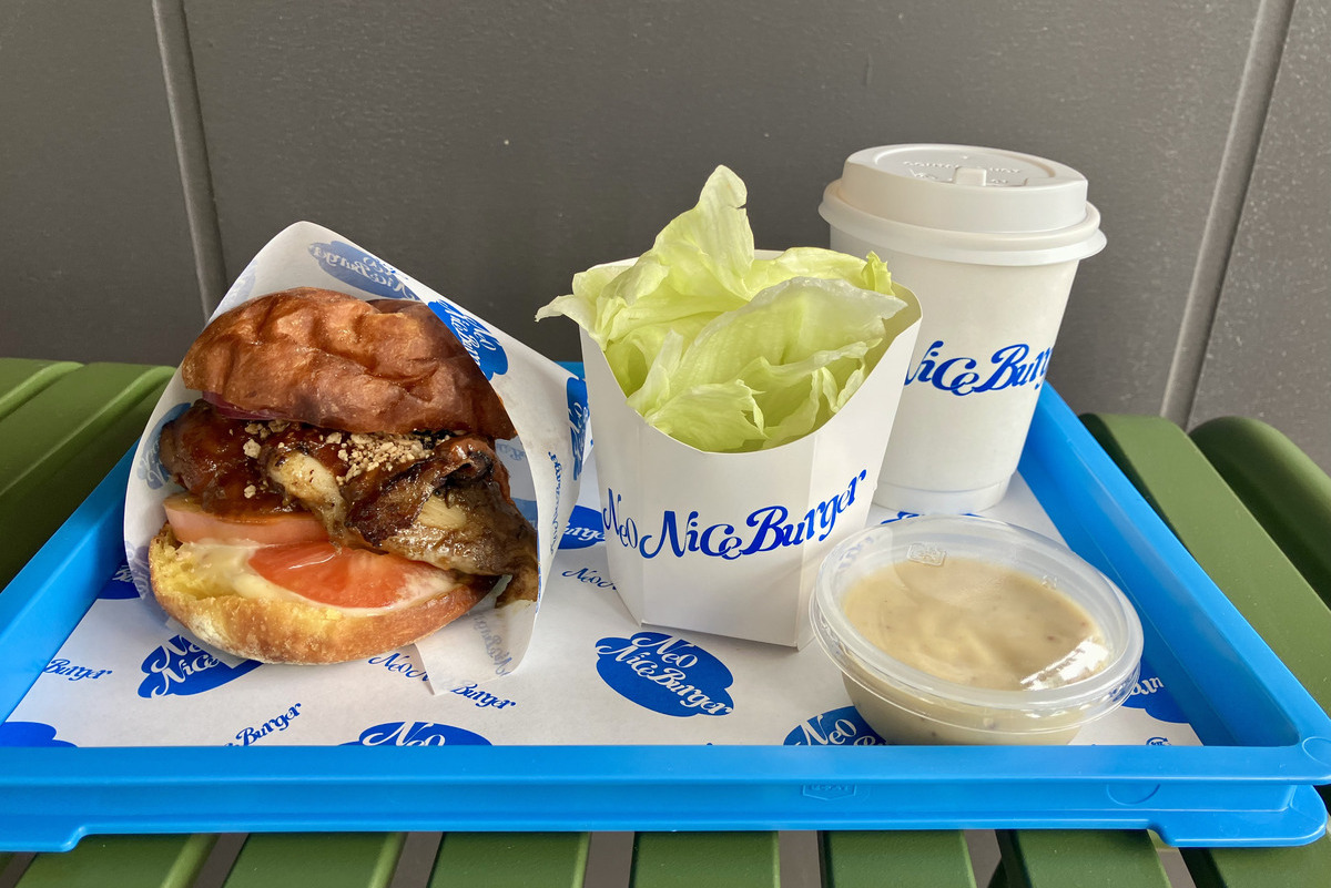 Neo nice barberのタンドリーチキンセットの中身。サイドメニューはサラダ