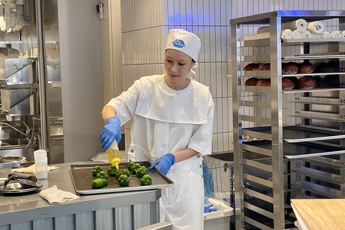 Neo nice barberの野菜も店内のオーブンで高温で焼き上げます