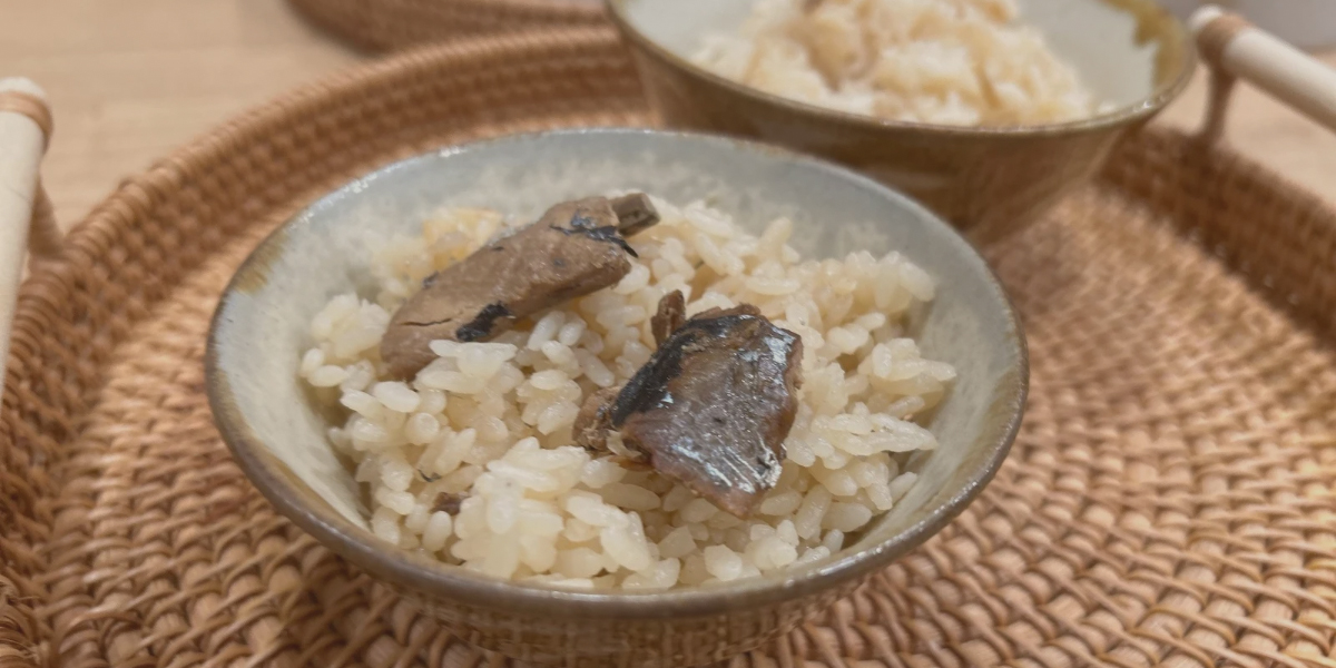 無印良品の炊き込みご飯の秋刀魚と生姜のご飯