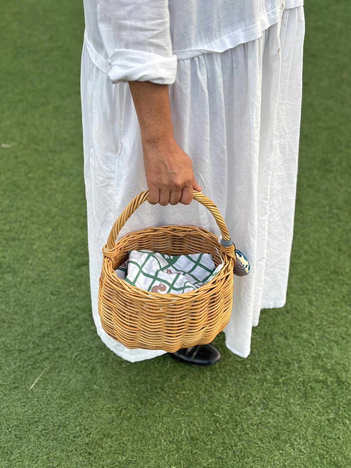 かごバッグとセットで合わせたい手ぬぐい