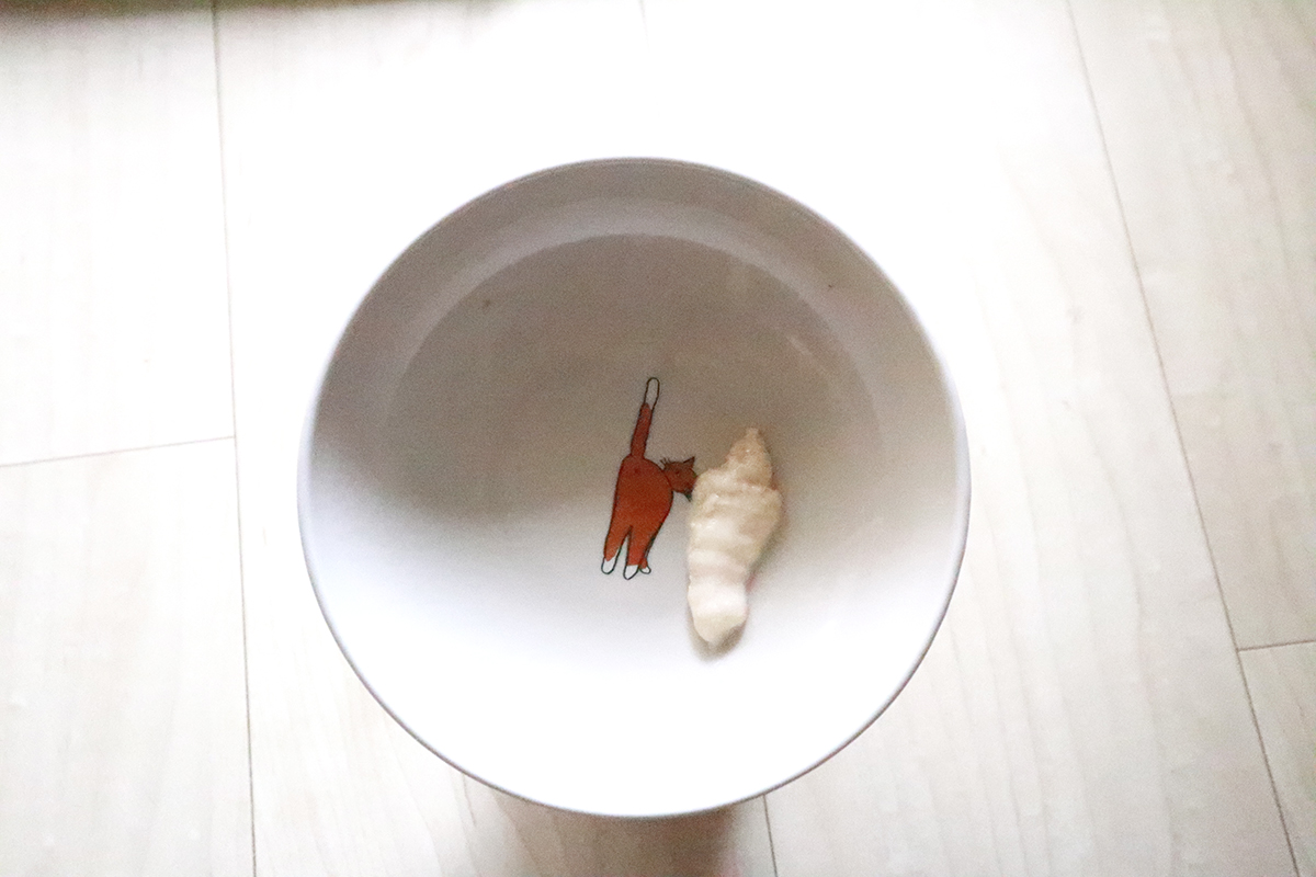 無印良品の「ささみビューレ」は、お皿に入れるとふんわりと鶏のささみのおいしそうな香りが漂います。