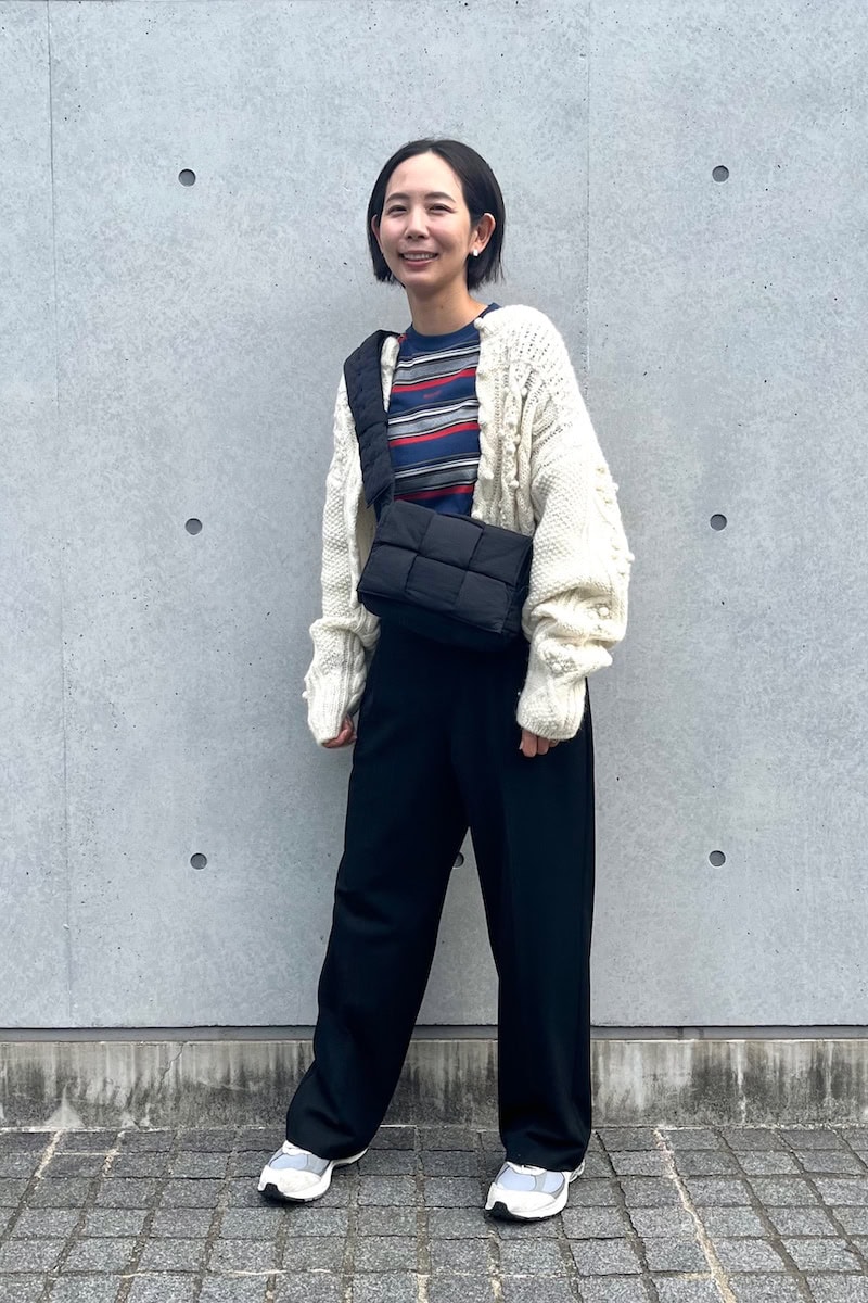 ビームス 広報 西村麻衣さんの私服ファッションスナップ。ボーダーで秋の彩りを取り入れて、大人カジュアルを格上げ！