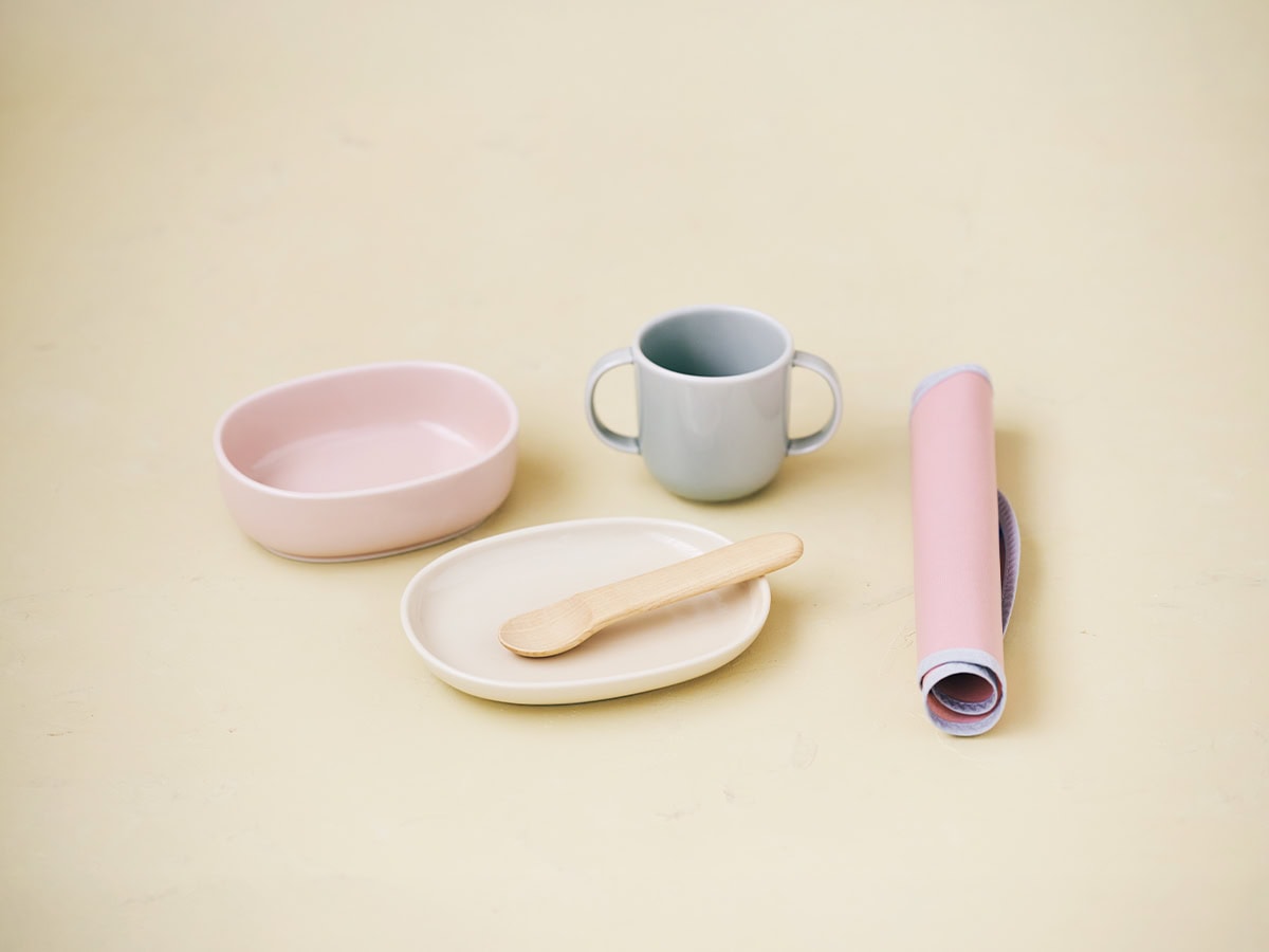 【出産お祝いにすすめギフト】NUPPUのBaby Set/ Twinflowerははじめての器にぴったり