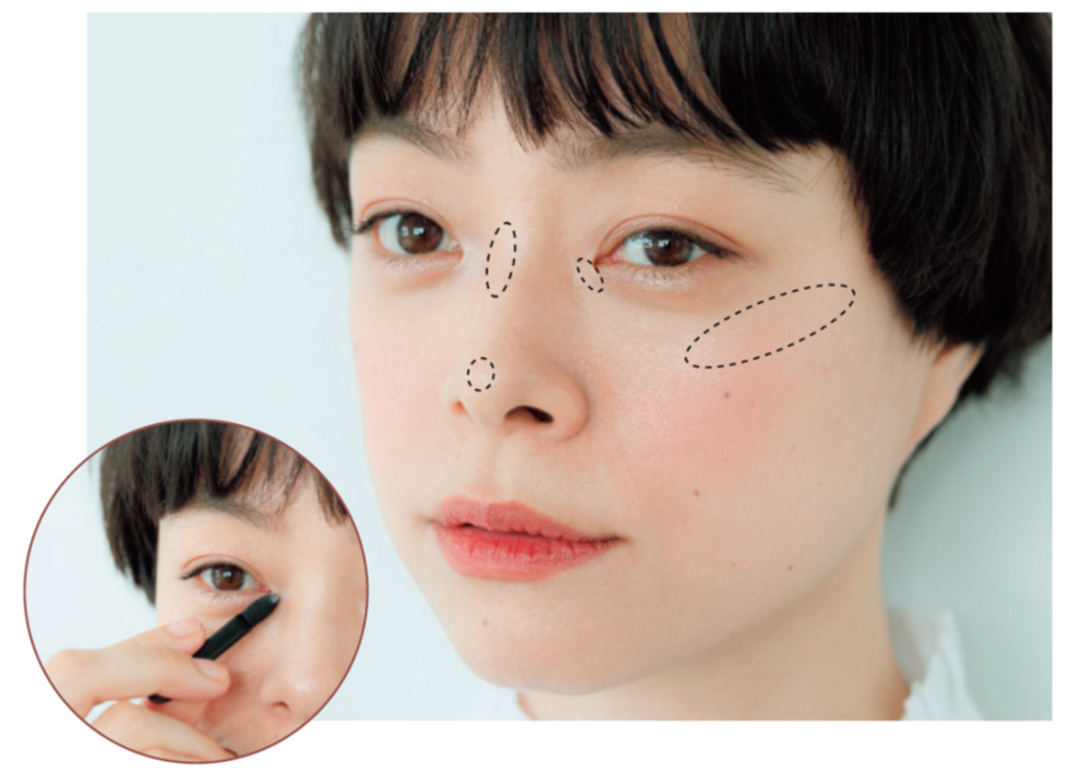 40代・50代メイクの仕方　ハイライト