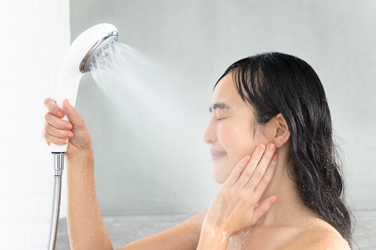 シャワーヘッドで肌のスキンケア効果も期待できる「ミストモード」