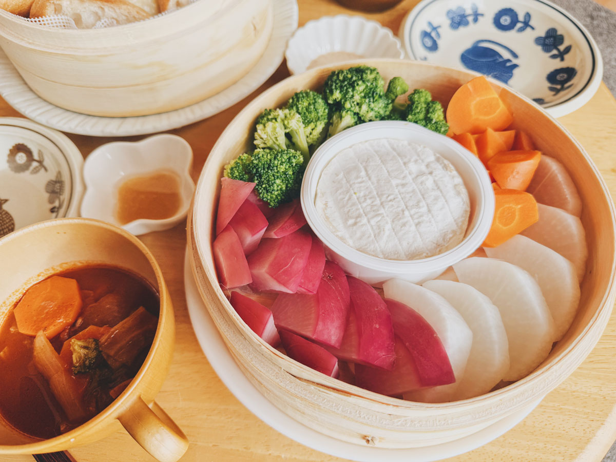 チーズフォンデュも、蒸篭を使えば簡単